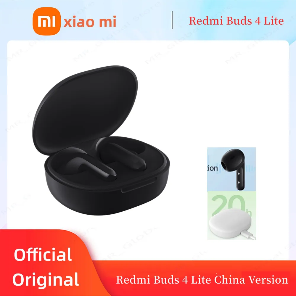 

Original Xiaomi Redmi Buds 4 Lite Earphone TWS Bluetooth Headset IP54 20 Hours Battery Life Mi True Wireless Earbuds 4 Headphone