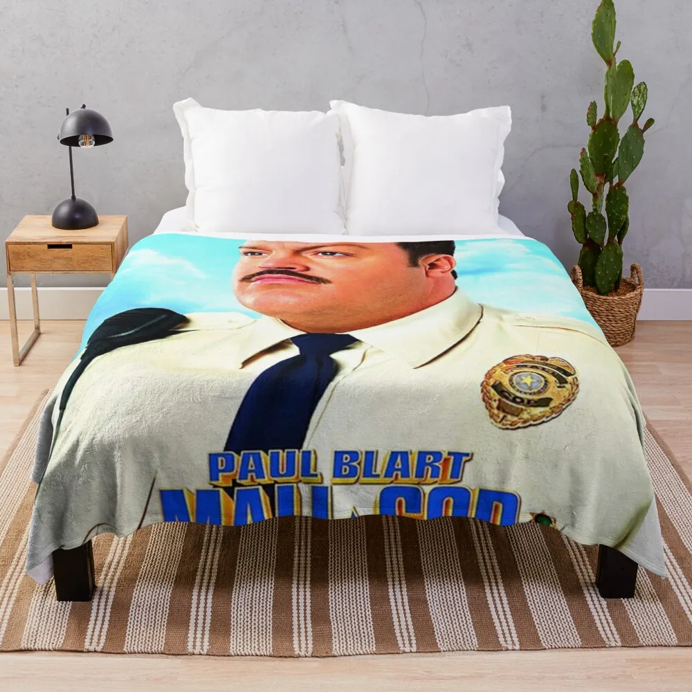 

Paul Blart Mall Cop Throw Blanket Large Knitted Plaid