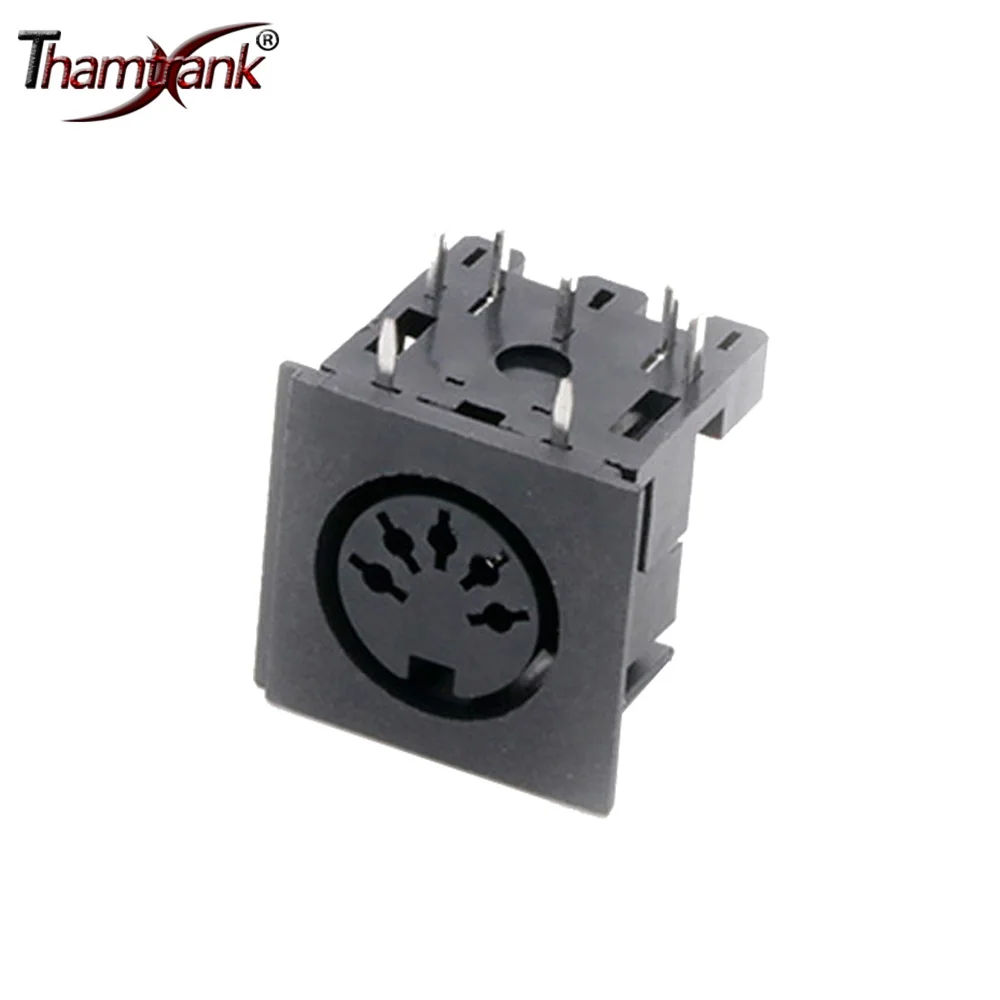 

10 шт., круглый разъем DIN, гнездо S, 5 контактов, разъем для монтажа на печатную плату, 5 контактов, разъем питания DIN