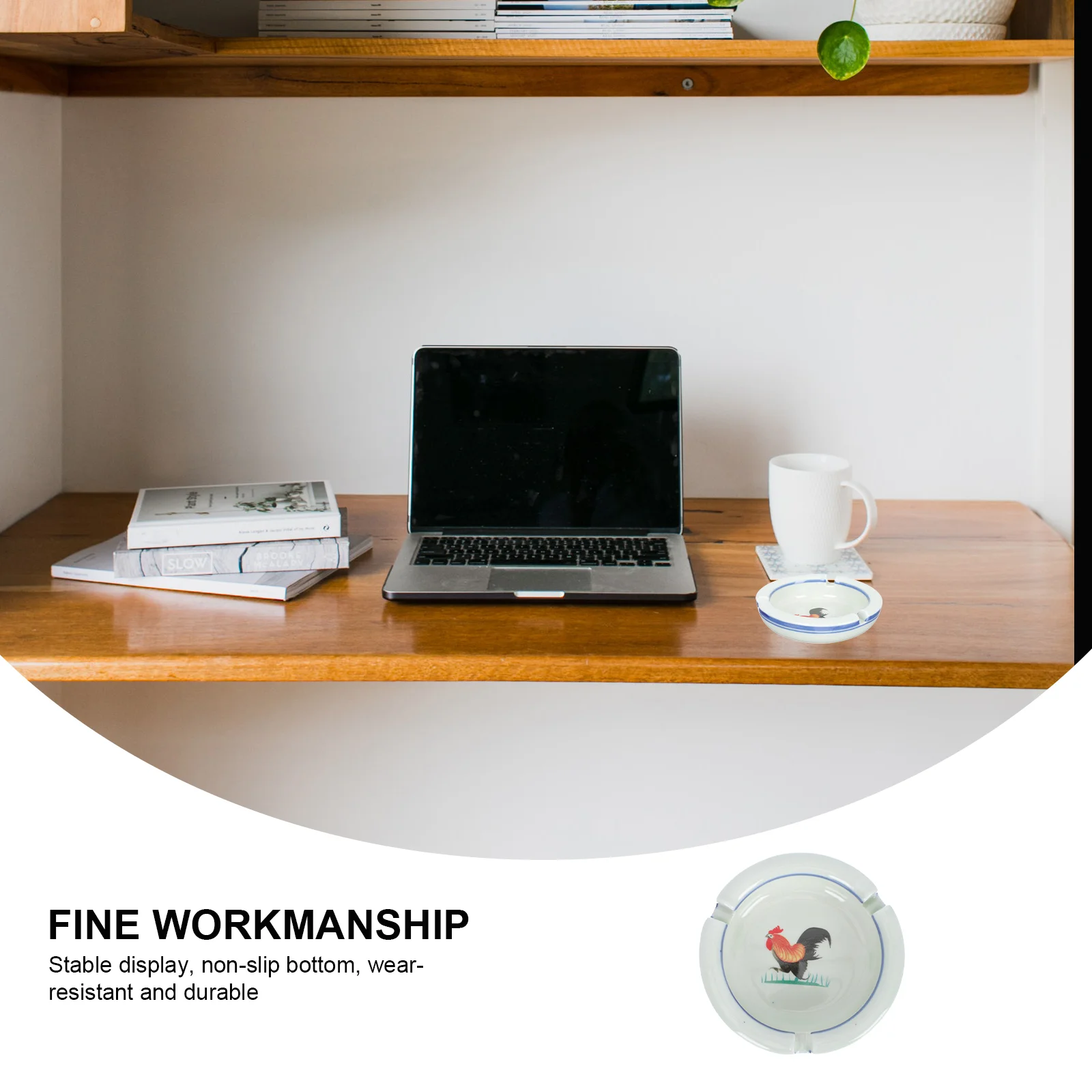 2 шт. декоративная керамическая пепельница с рисунком петуха гладкий домашний