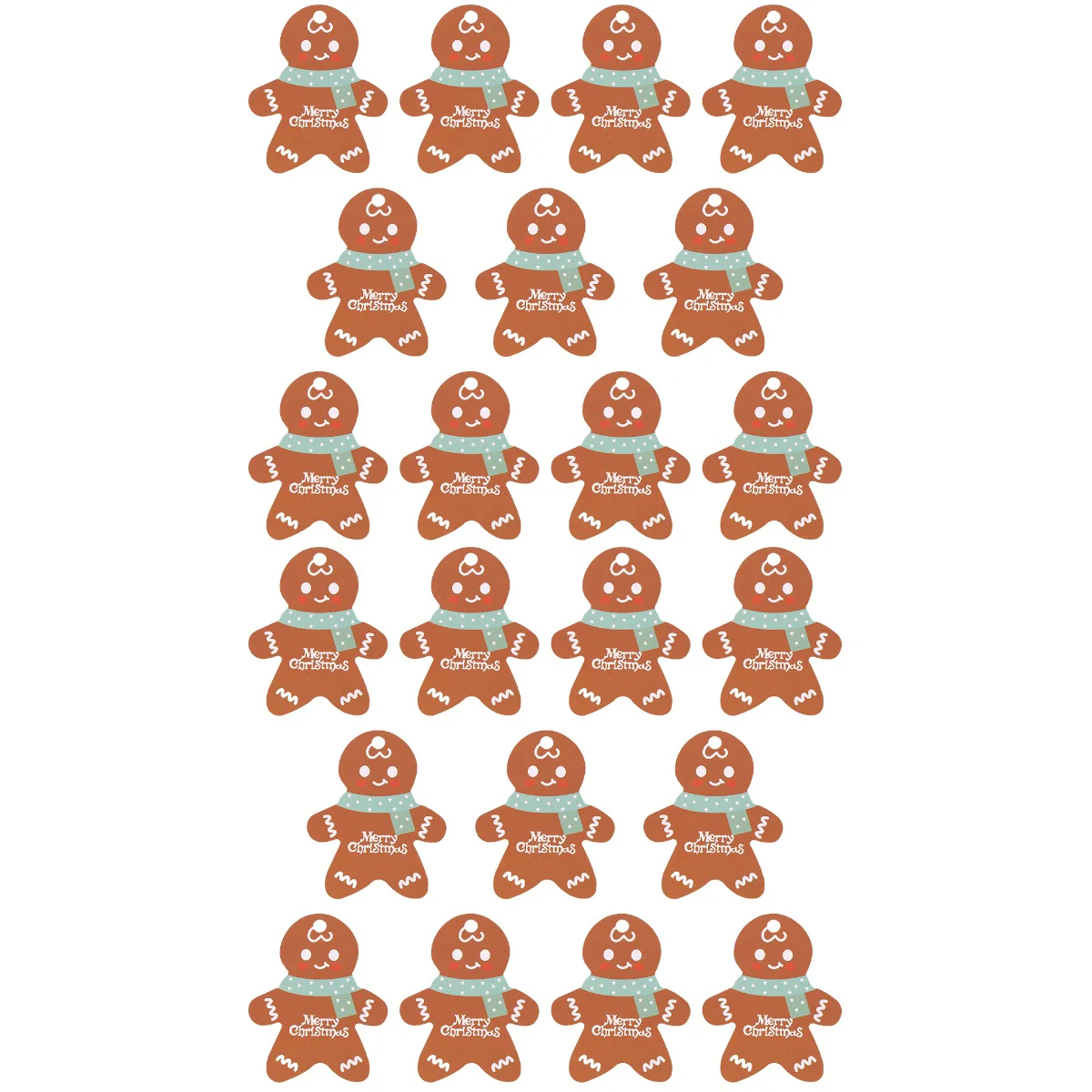 

100 Christmas Hanging Gingerbread Man Tags for Gift DIY Xmas Present Wrap and Label Package