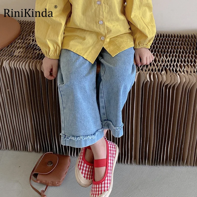 

RiniKindaSpring Autumn Baby Boys Jeans Pants Kids Clothes Casual Denim Children Trousers Denim Boys Clothes 2-6Year Blue