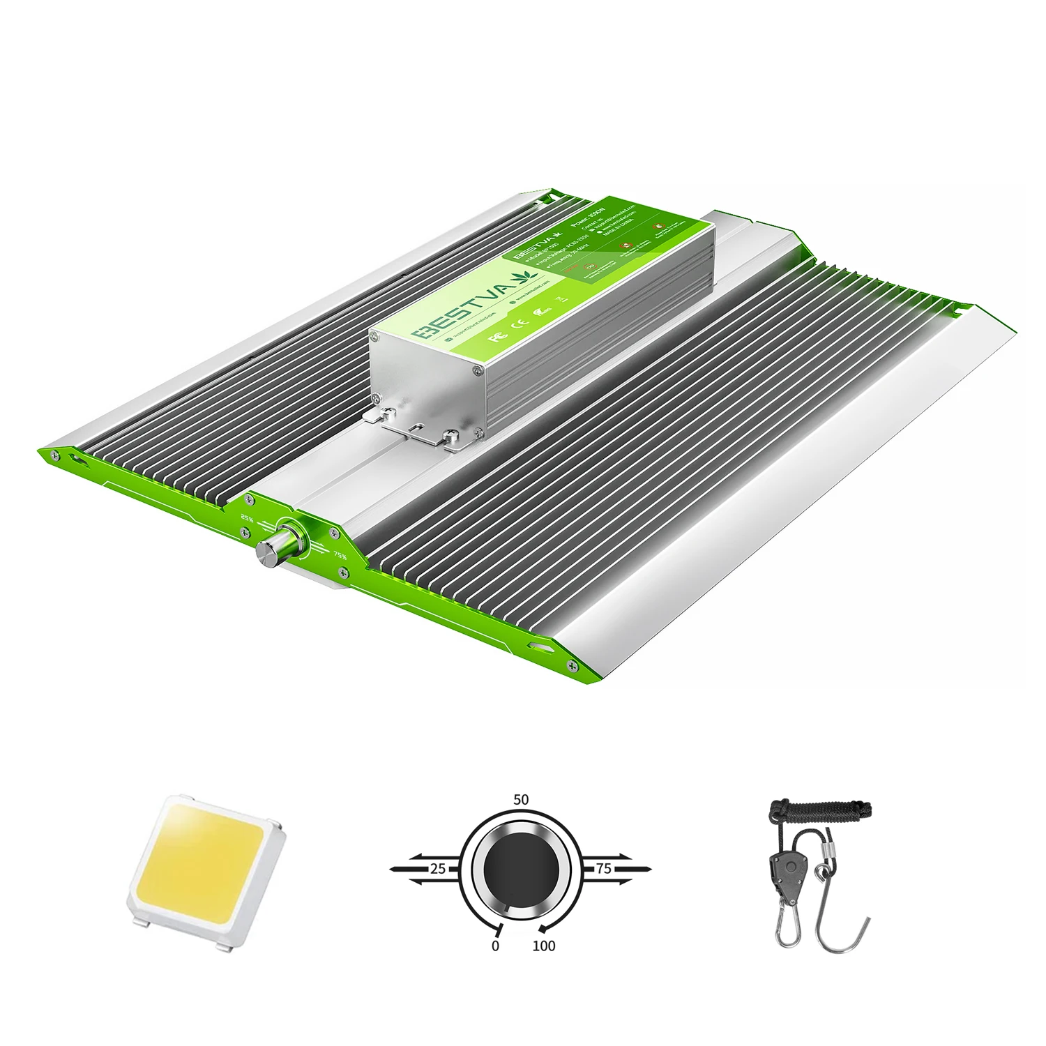 Фитолампа светодиодная полного спектра с регулируемой яркостью 1000/2000/4000 Вт -