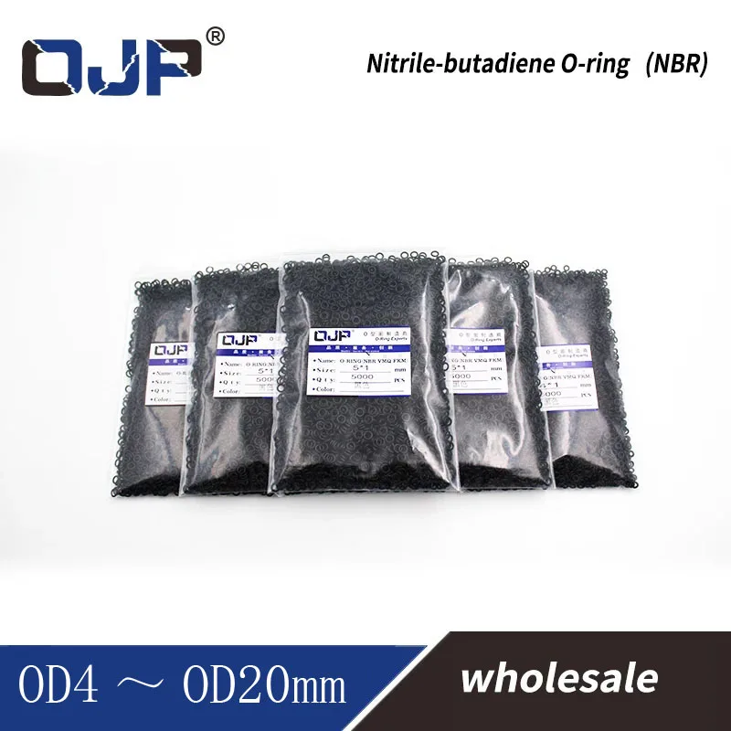 

300PCS/bag 1.9mm Thickness Rubber NBR Sealing OD10.5/11/11.5/12/12.5/13/13.5/14/15/16/17/18/19/20mm O Ring Seal Gasket Nitrile
