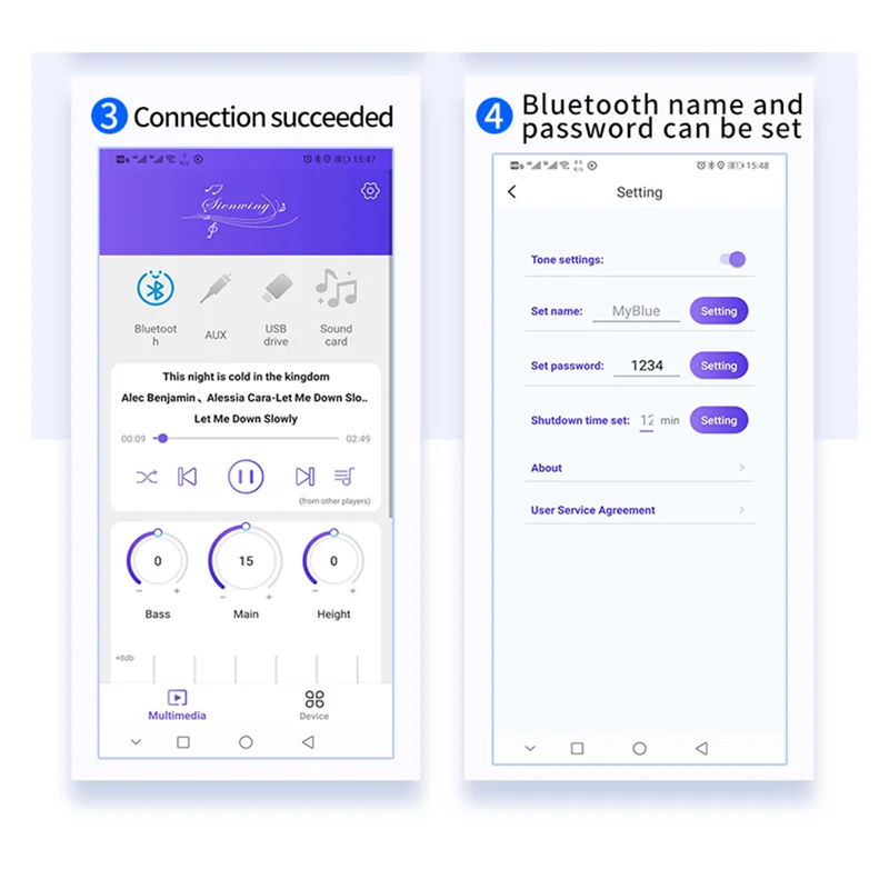 YS-LT21 2 1-канальная плата усилителя Bluetooth 15 Вт + 30 с ручкой сабвуфера регулировочный