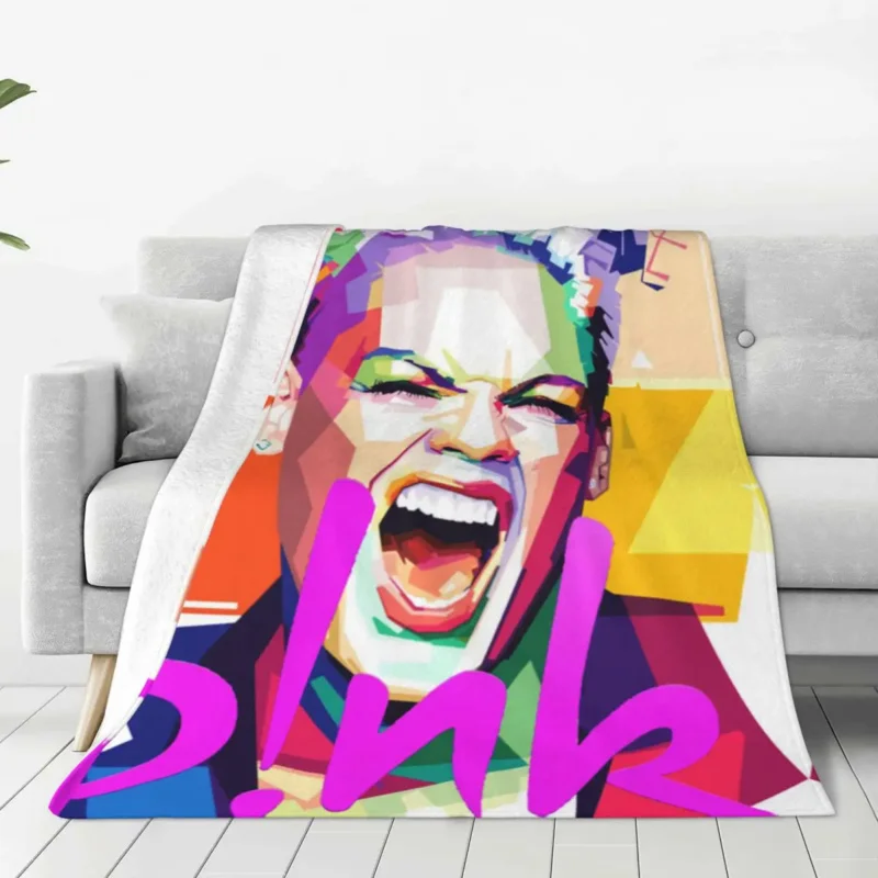 

Alecia Beth Moore Blanket Pink Singer Album Airplane Travel Flannel Throw Blanket Soft Warm Chair Sofa Bed Custom Bedspread