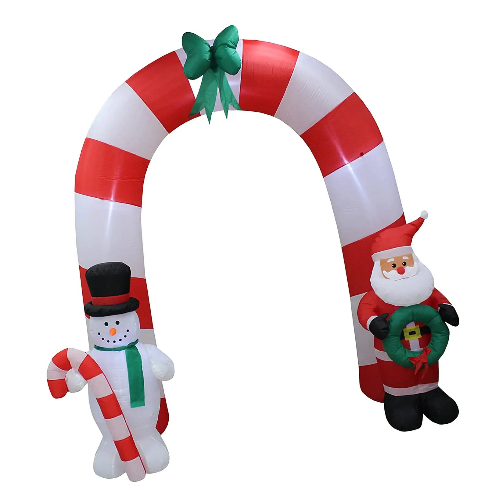 

Lighted Inflatable Christmas Arch Gift Ornament Display Reusable Waterproof Snowman Santa for Holiday Door Yard US Plug