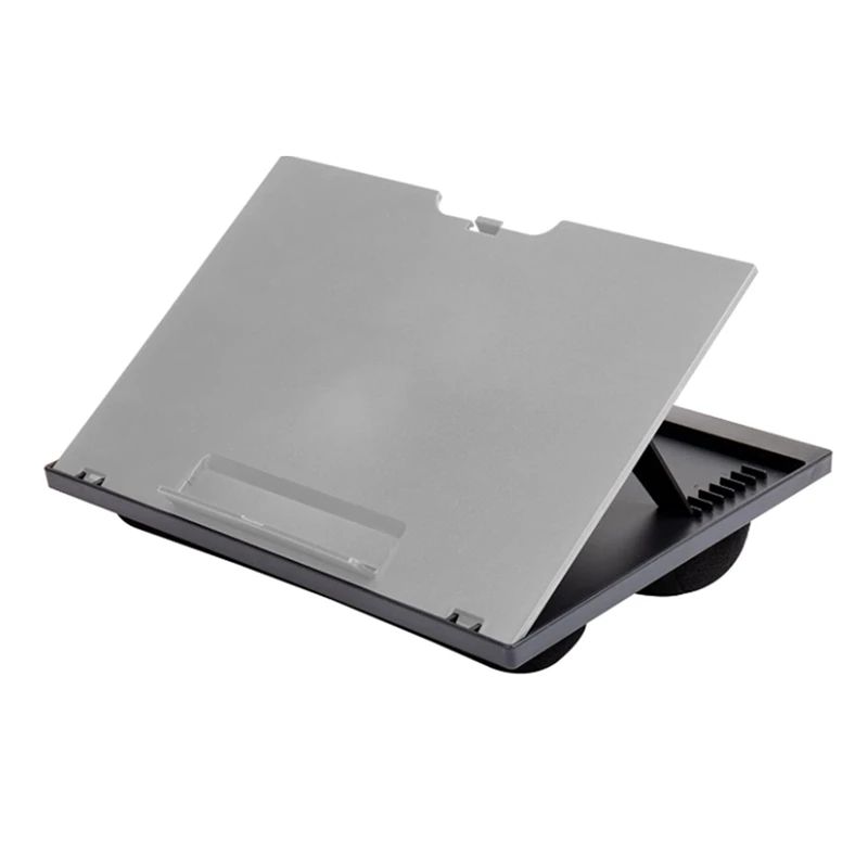 

1 PCS Adjustable Lap Desk With 8 Adjustable Angles & Dual Cushions For Laptop Desk, Work Table Lap Writing Grey