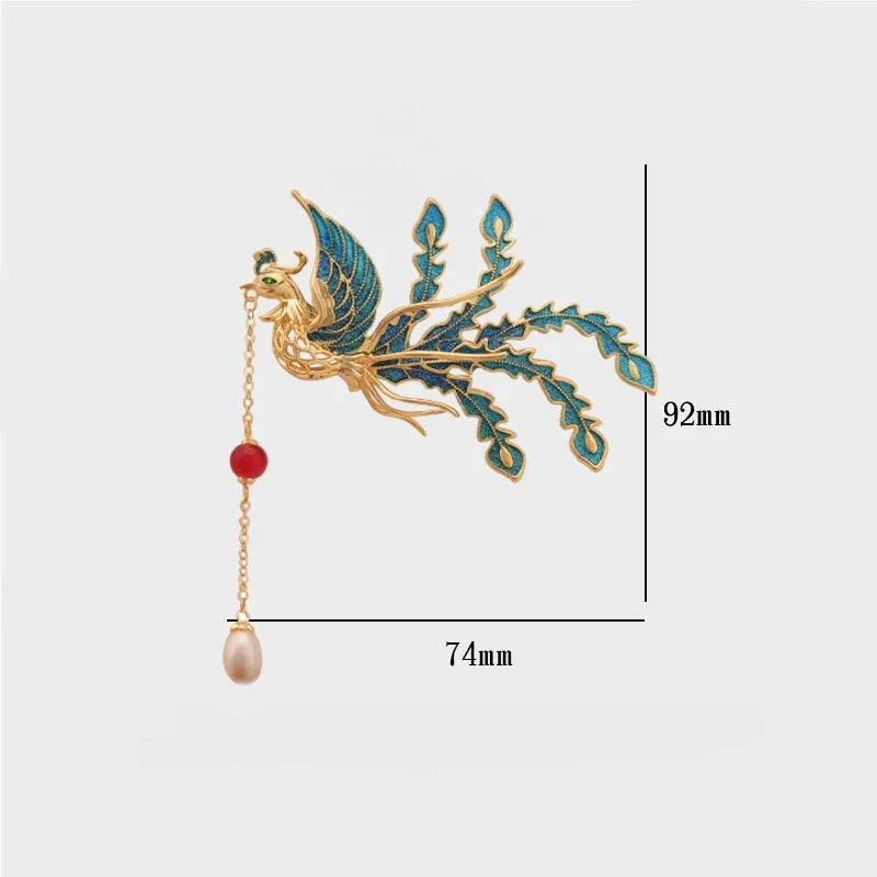 Элегантная Брошь в виде феникса для женщин новинка Китайская национальная мода