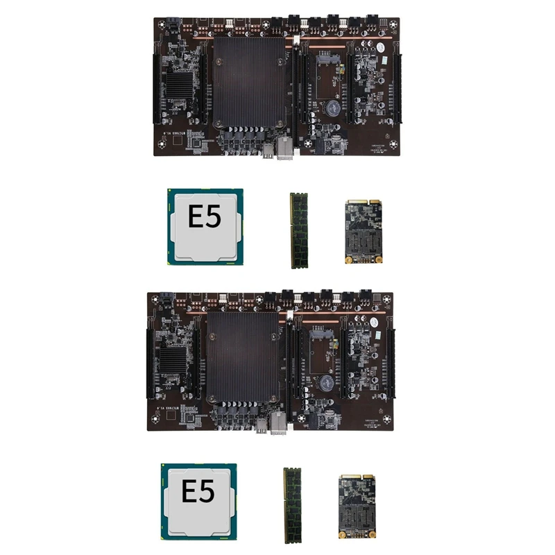 

Материнская плата для майнинга 2X X79 H61 BTC со стандартным ЦП 2011 + RECC 8G DDR3 ПАМЯТЬ + 120G SSD Поддержка 3060 3080 графической карты