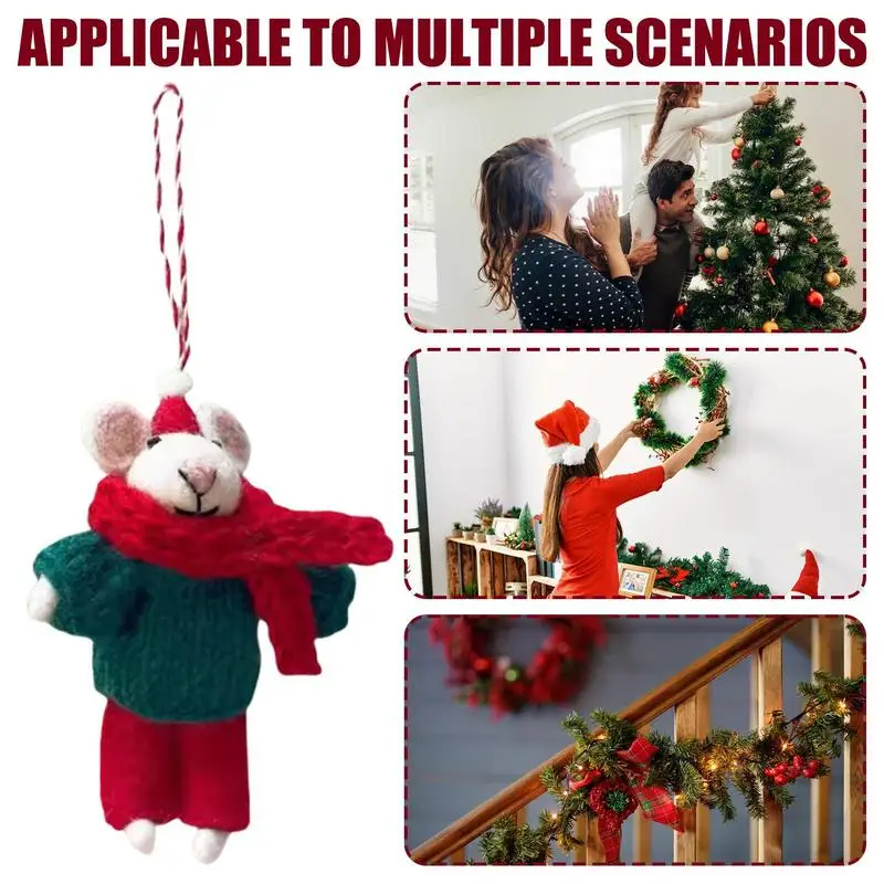 Украшение для рождественской елки ручной шерстяной фетр подвеска в виде