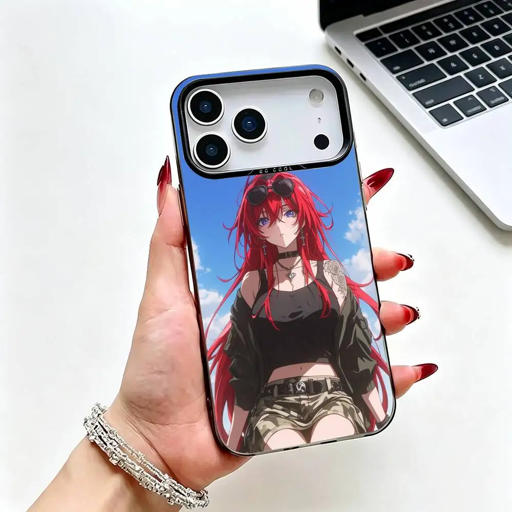 Фото Силиконовый цветной серебристый чехол-бампер Anime R-Rias G-Gremory High School DDxD для iPhone 17, 16, 15, 14, 13, 12, 11 Pro Max, XS, 17 Air №5