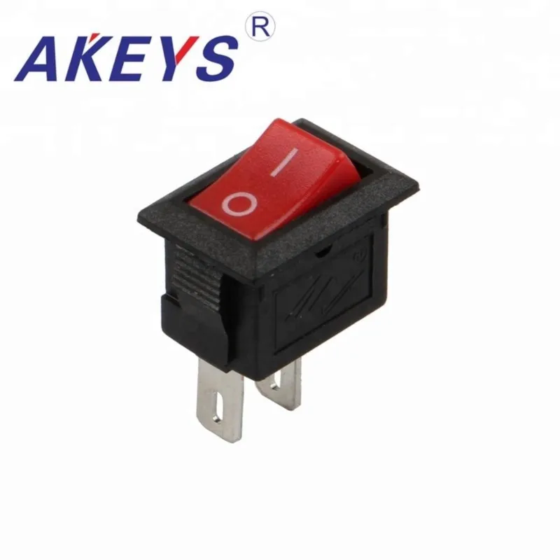 10PCS KCD1-101-2P 2pins Red - cap Ship type switch for Blend