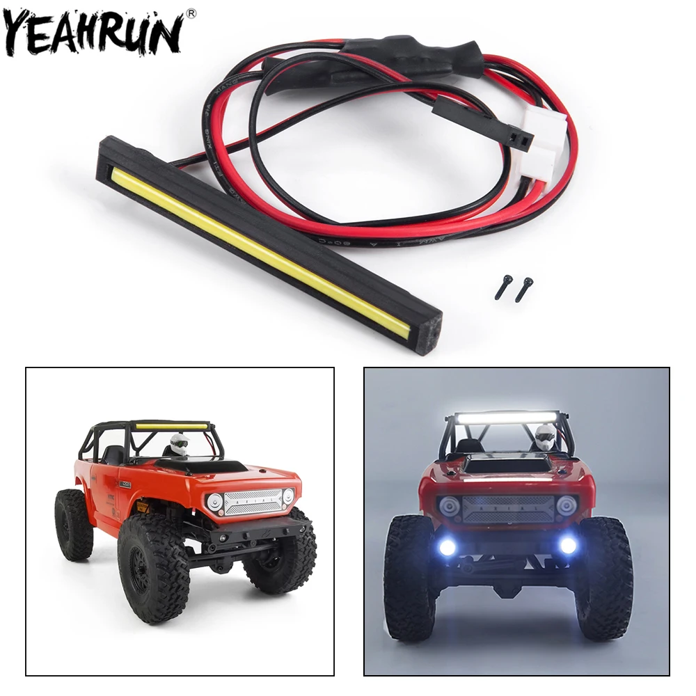 

YEAHRUN RC автомобильный светильник на крышу, COB светодиодный ная лампа, световая панель, точесветильник светильник для 1/24 Axial SCX24 90081 RC Crawler декор...