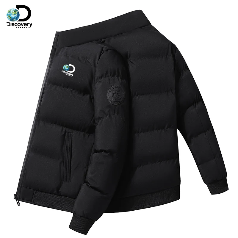 2022 New Discovery Channel Men's Cotton Stand Collar Winter Coat Thickened Warm Fashion Street Style Outdoor Jacket