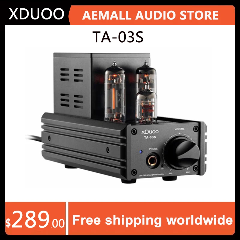 XDUOO TA-03S усилитель для наушников CS4398 * 2 XMOS U8 USB DAC 12AU7 6C19 ламповый Настольный усилитель для наушников 32 бит/192 кГц родной DSD128