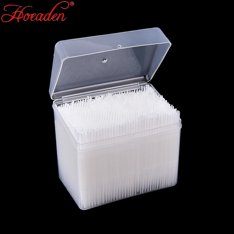 

1100 Pcs Plastic Toothpick Green Healthy No Smell Oral Dental 2-way Interdental Picks Stick Mouth Hygiene 6.5 Cm Toothpicks
