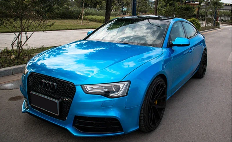 Премиальная глянцевая виниловая пленка Candy Metallic Blue для оклейки авто, самоклеящаяся, с функцией отвода воздуха (art.: 3920dab628a72) - 3920dab628a72