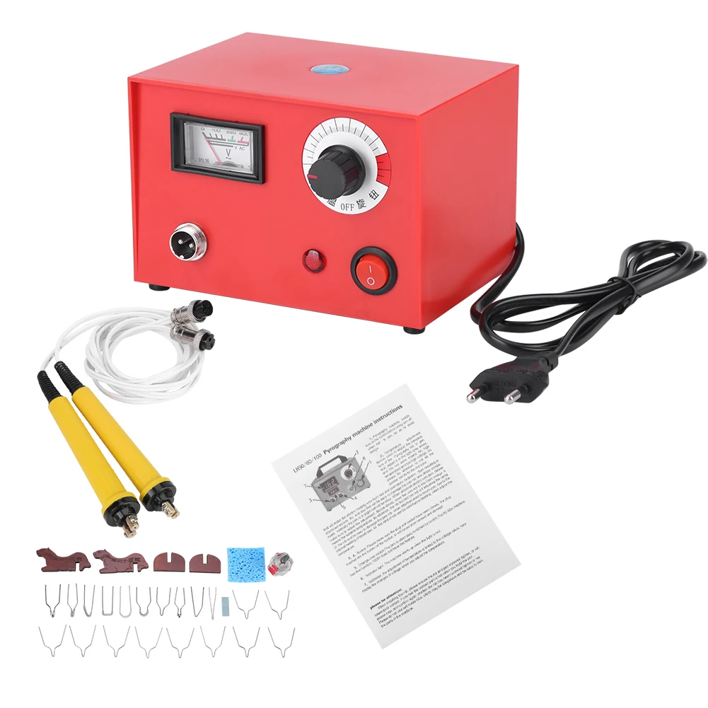 

50W Pyrography Pen Machine Kit Set Wood Crafts Burning Tools (UK 220V)