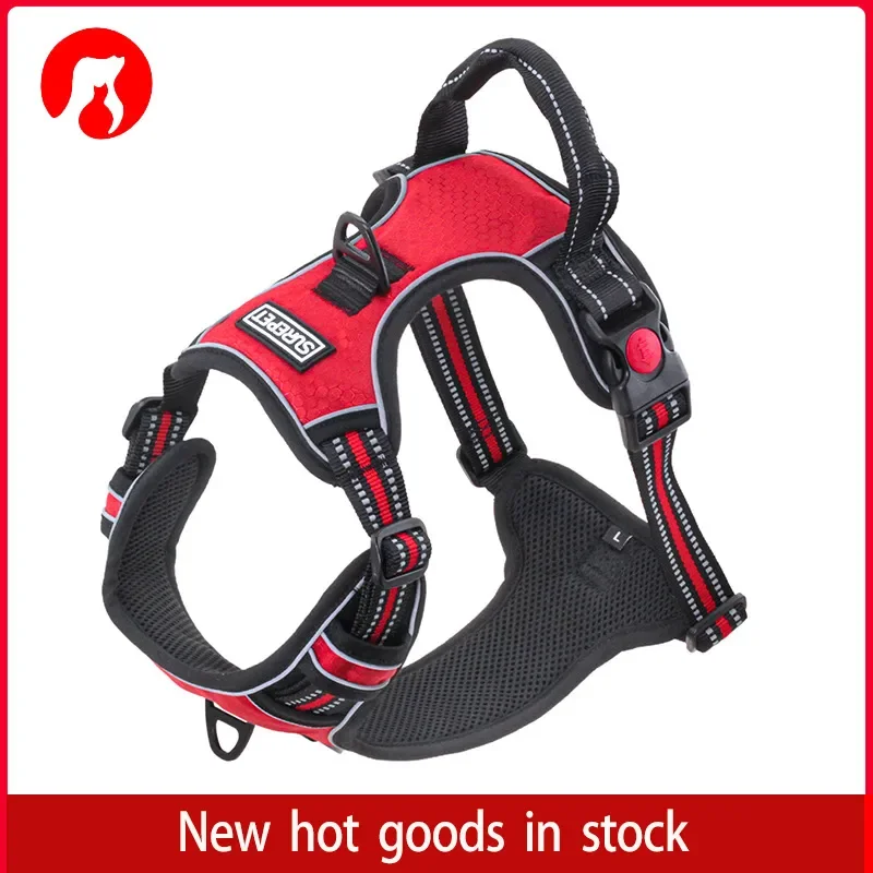 

No Pull Dog Harness, No Choke Front Lead Dog Reflective Harness, Adjustable Soft Padded Pet Vest with Easy Control Handle