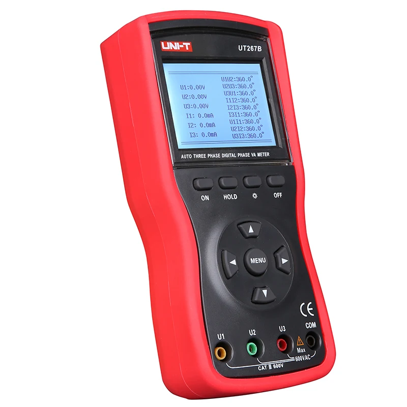 

UNI-T UT267B LCD backlight RS-232 data transmission storage digital hold input impedance digital clamp meter multimeter