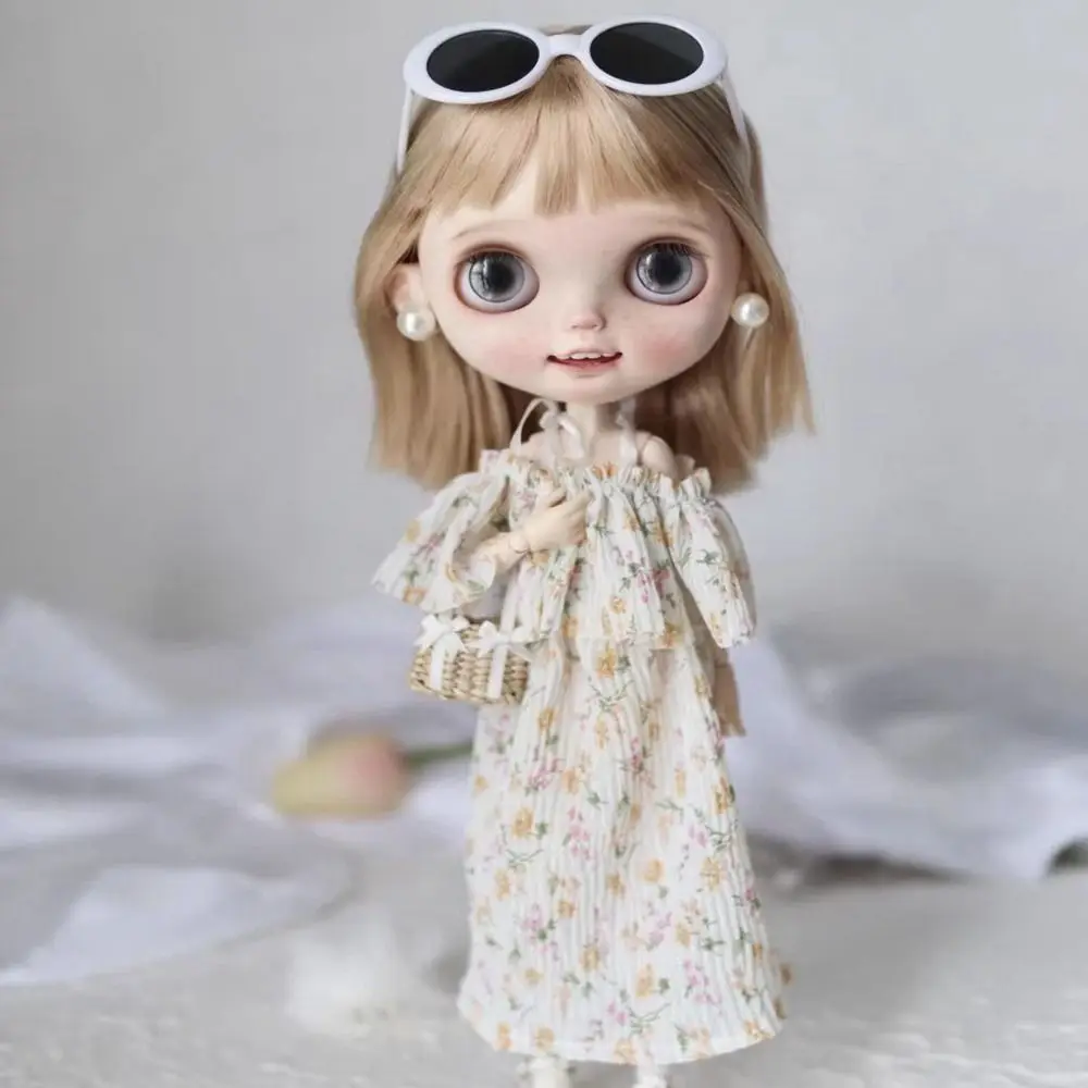 Fashion Elegant Party Clothes Casual Wears Sweater Dresses DIY Accessories with Glasses hair clips for Blythe Dolls