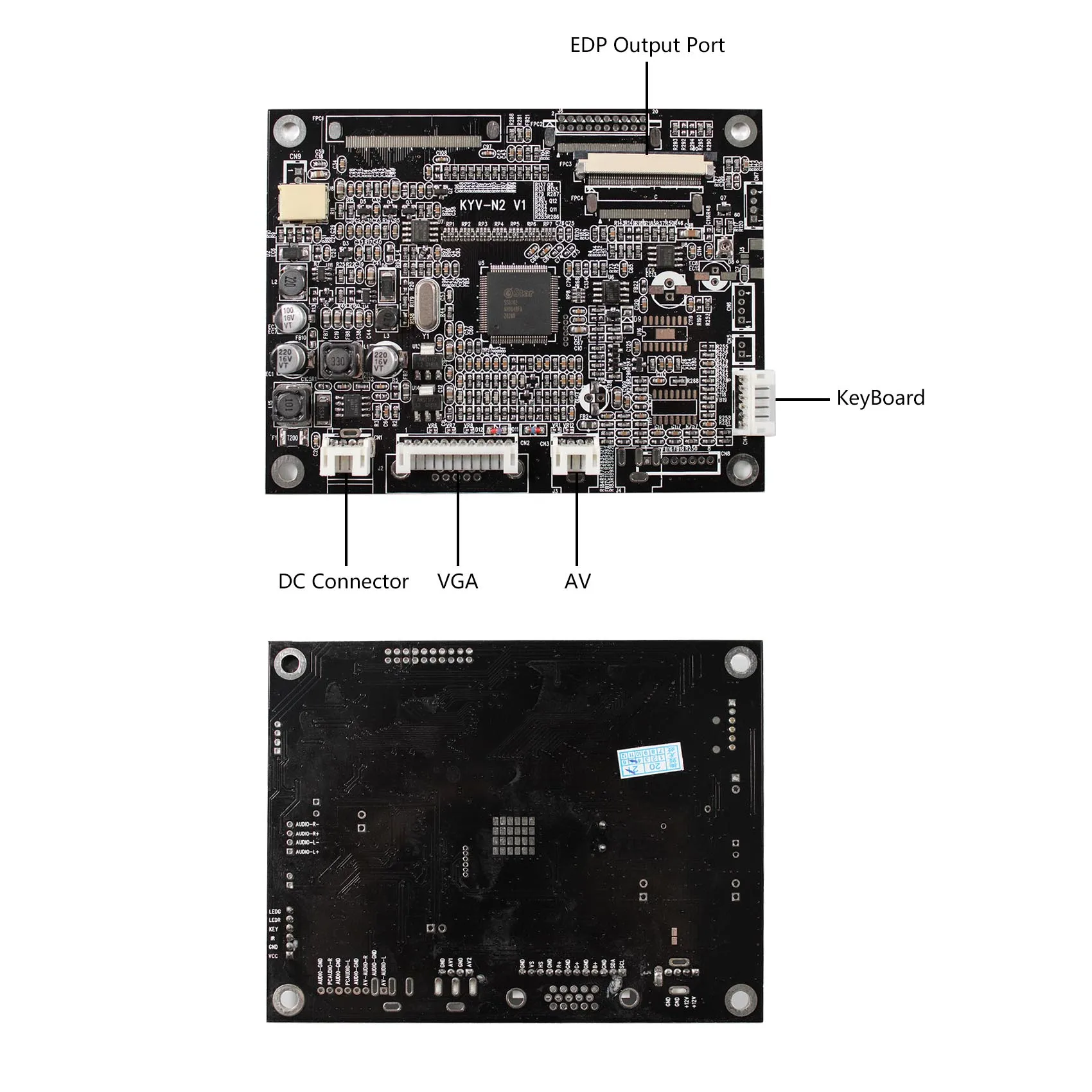VSDISPLAY VGA AV LCD Board 5 дюймовый TTL AT050TN22 640X48 0 цифровой экран приложения видео дверной
