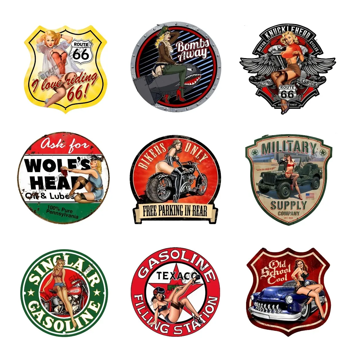 

Car Stickers Decorative Creative Texaco Gasoline Pinup Girl Wrap Sexy Beauty 4x4 Off Road Windows Wall Decoration KK13*11cm