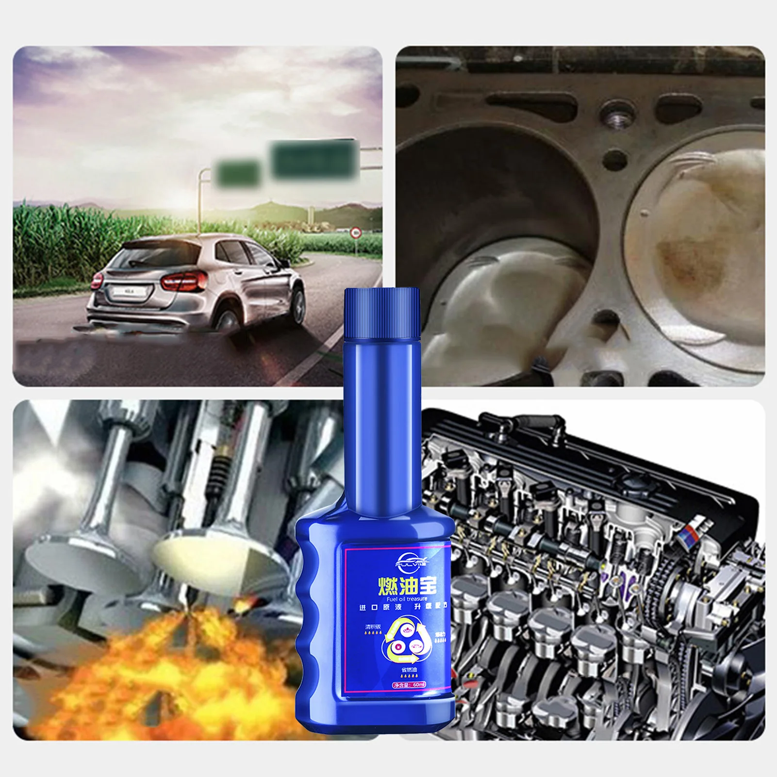 

1/2PC Car Fuel Treasure 60ml Gaso line Additive Remove Engine Carbon Deposit Save G asoline Increase Power In Oil For Fuel Saver