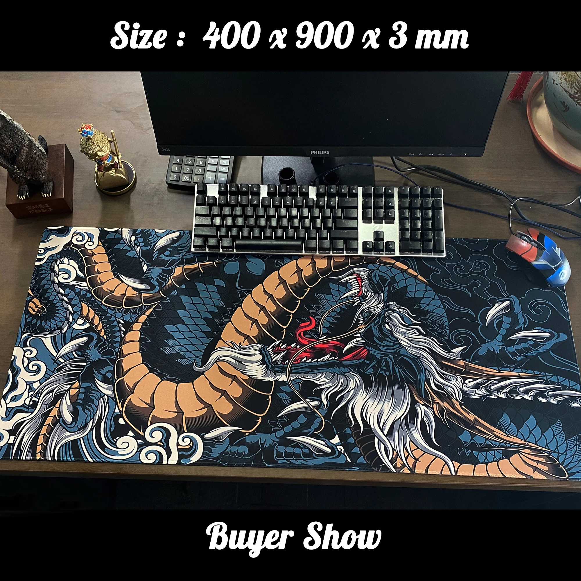 Large Mouse Pad Chinese Dragon Gaming Accessories HD Print Office Computer Keyboard Mousepad XXL PC Gamer Laptop Desk Mat 100x50