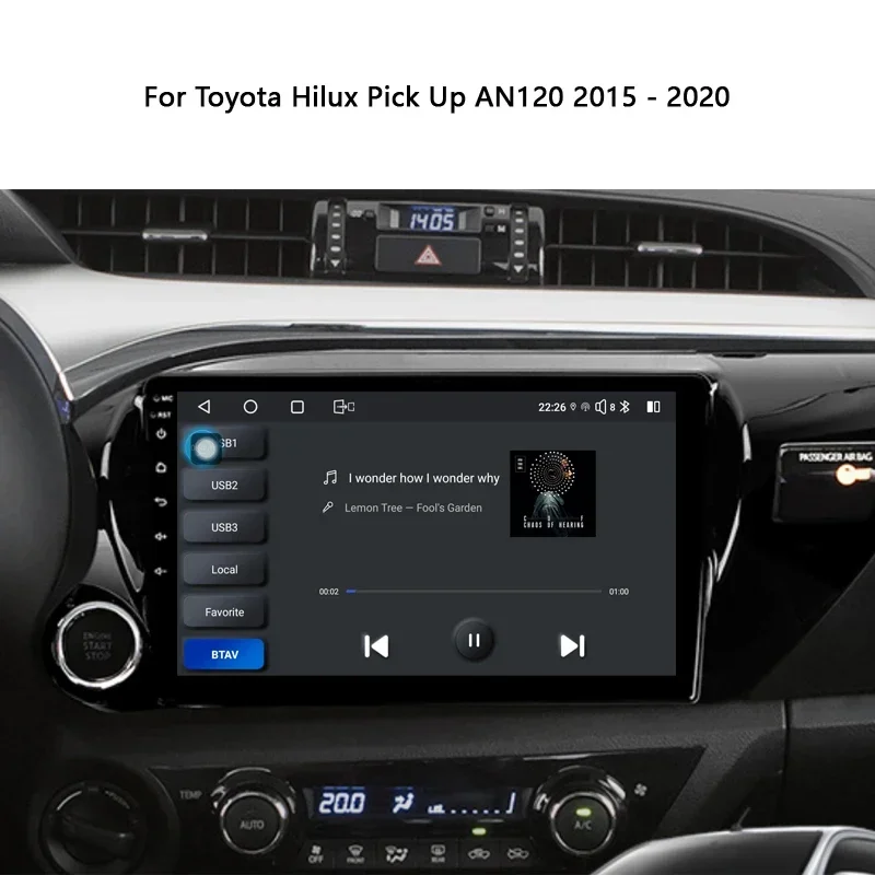 Idoing10.2&quotCar Stereo Android Head Unit For Toyota Hilux Pick Up AN120 2015-2020 Radio Multimedia Player Navigation GPS No 2din