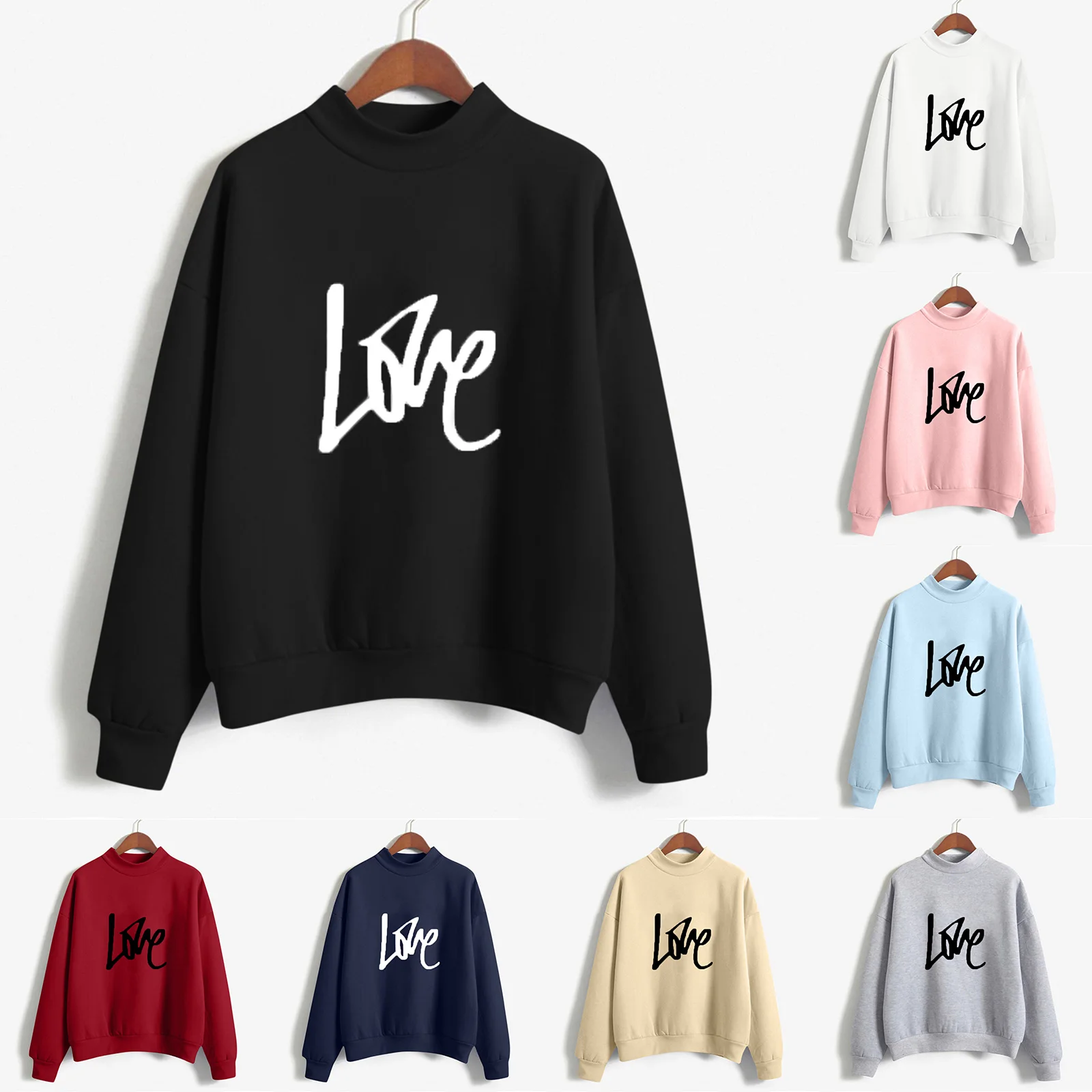 

Женская осенне-зимняя повседневная толстовка с круглым вырезом