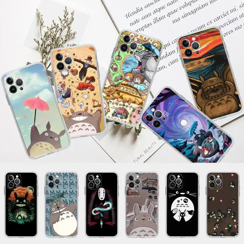 

Studio Ghibli Totoro Phone Case for iPhone 13 12 Mini 11 14 Pro Max Xs X Xr 7 8 Plus 6 6s Se 2022 silicone Cover