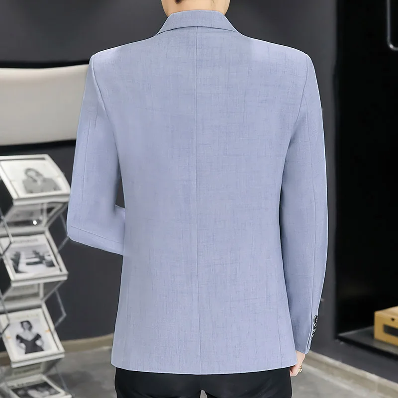 Молодой человек 65 деловой повседневный однотонный костюм верхняя одежда Xs
