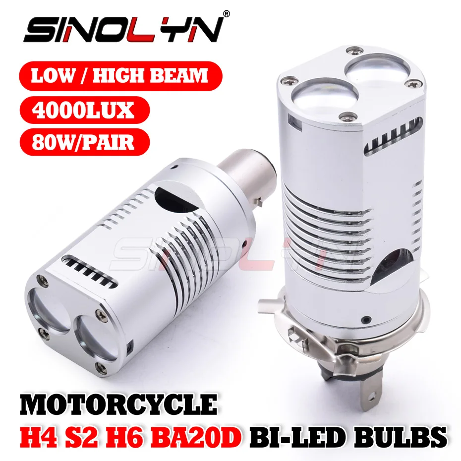 4100LM мотоцикл Bi LED Светодиодные линзыЛампа для мотоцикла H4 9003 HB2 H6 S2 BA20D линзы автомобильные билет линзы для авто Би-лед модули Би-линза диодные линзы для фар линзы автомобильные