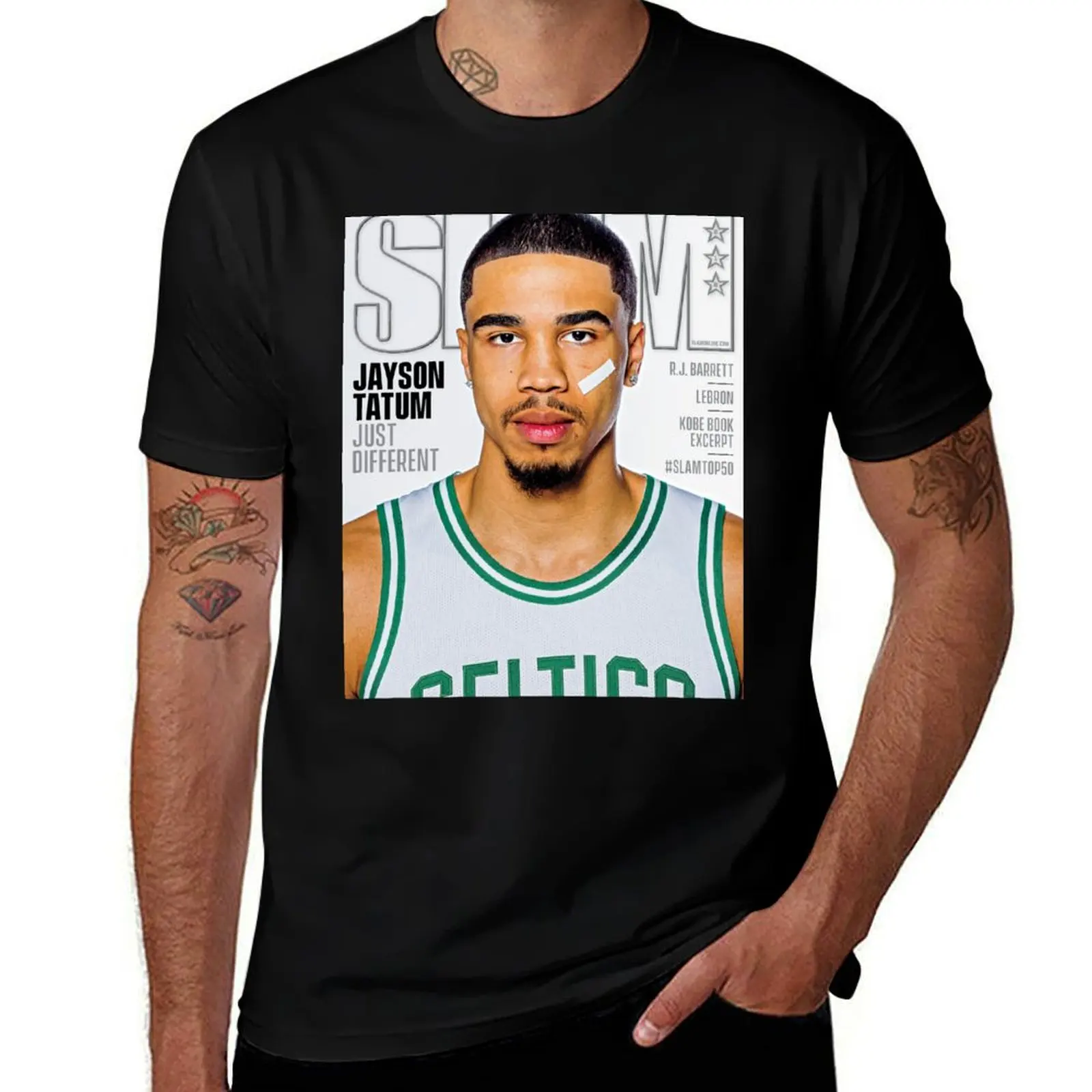 Футболка Jayson Tatum 0 Just Different с синим замком топы больших размеров набор мужских