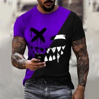 men funny t shirt shirts summer short sleeved tops 3d print graphic t shirts street fashion casual oversized mens handsome tee