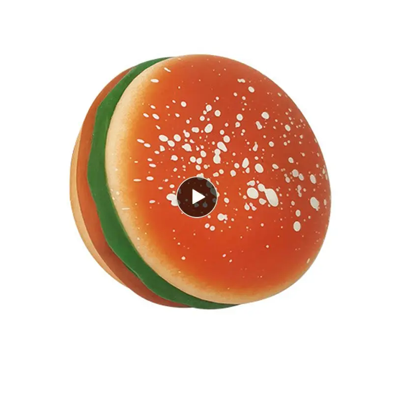 

Simulation Burger Not Edible Smooth Surface Rebound Game Tpr Spoof Relieve Stress Toys Decompression Toy Vent Burger Creative
