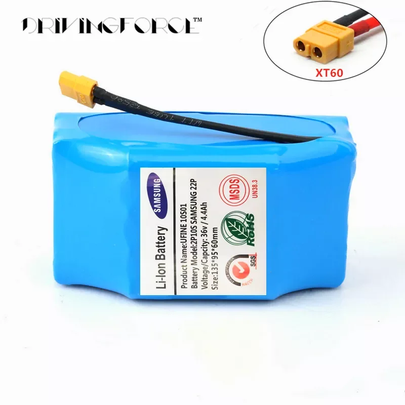 

Genuine 36V Battery pack 4400mAh 4.4Ah Rechargeable Lithium ion battery for Electric self balancing Scooter HoverBoard unicycle