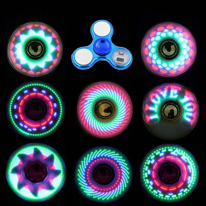 

Luminous Fidget Spinner LED Light Up Hand Spinner Adult Glowing Stress Relief Toys Gifts For Kids