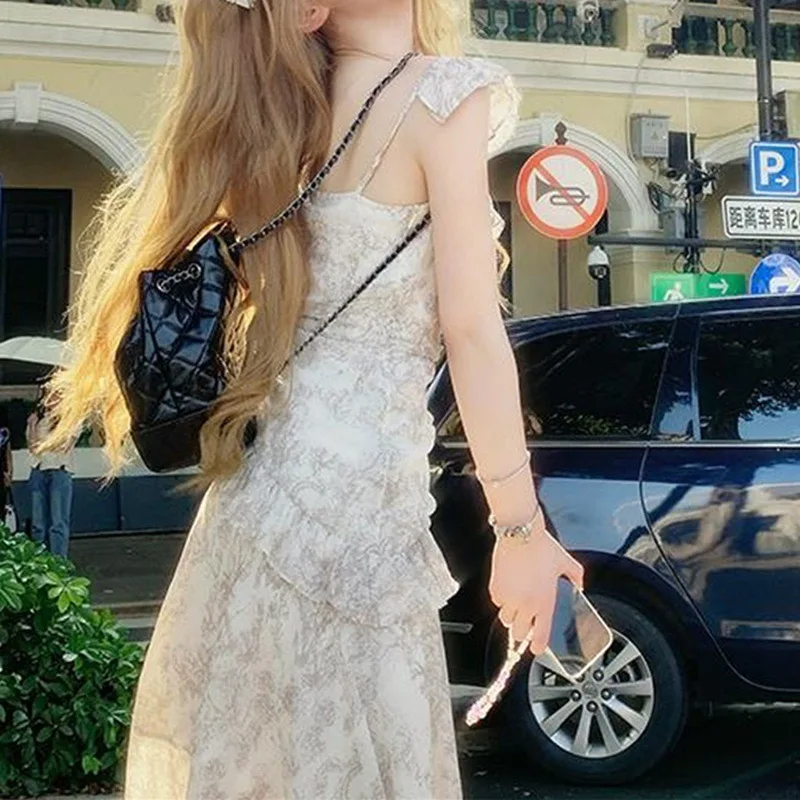 Женское цельнокроеное платье миди элегантное пляжное платье-миди для дня