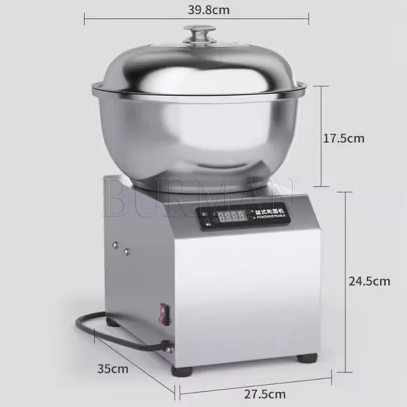 Электрический тестомес 8 л 220 В блендер для муки нержавеющая сталь