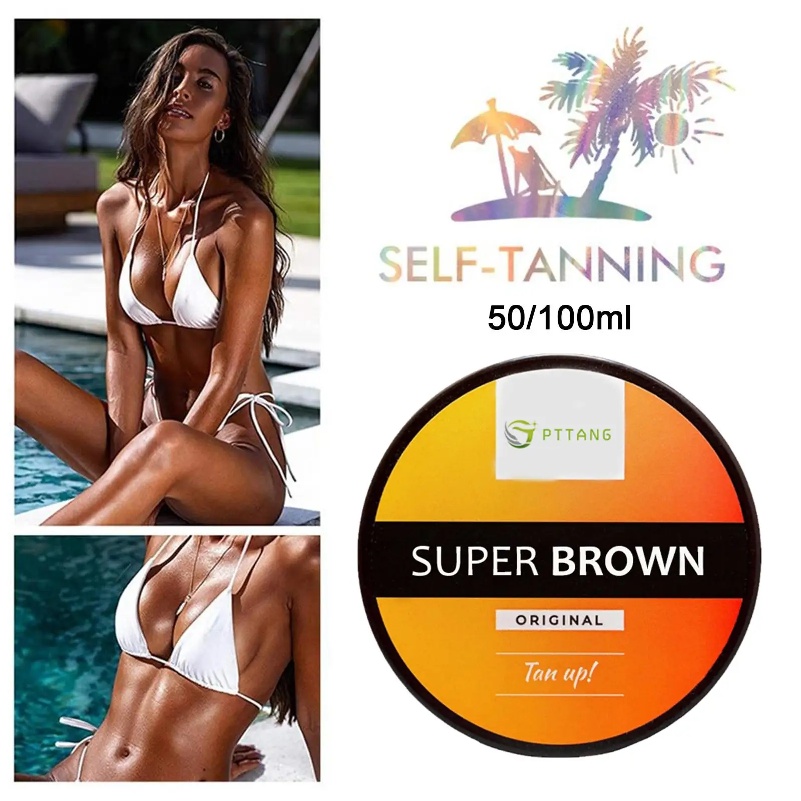 

50/100ml Self Tanning Cream Self Sun Tanning Tanner For Face Body Organic Lotion Skin Coloring Sunless Tanning Bronzer