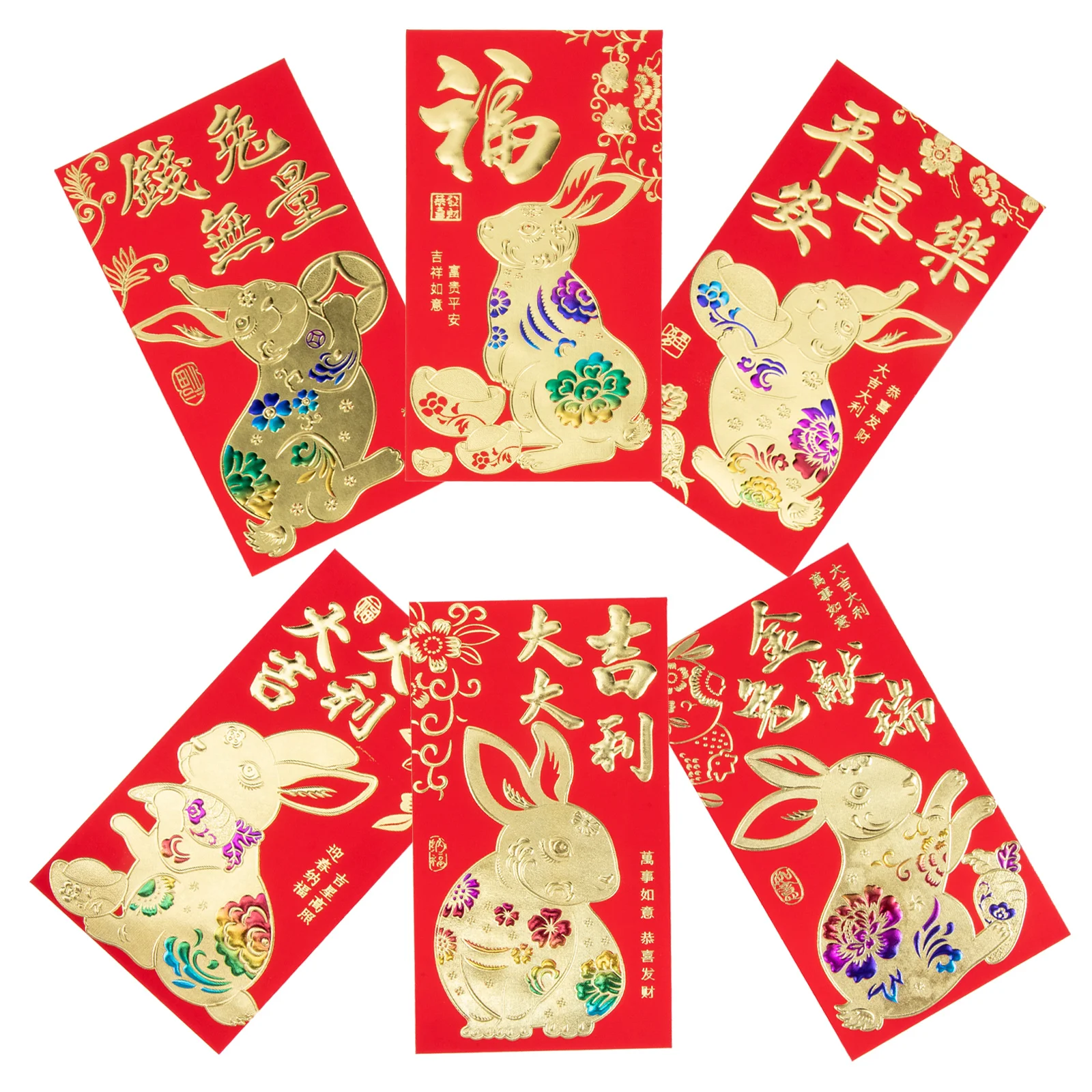 

Red Year Envelope Envelopes Chinese New Money Rabbit Packet Festival Springlucky Hong Packets Hongbao Wedding Bao Pocket Cash