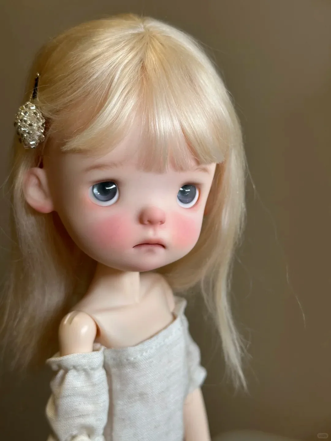 Фото Кукла BJD DaMeng 1/6 Xiaop, полный комплект, без одежды, Qbaby, большая голова, улыбка, шарнирная, из смолы, художественная кукла для девочек №3
