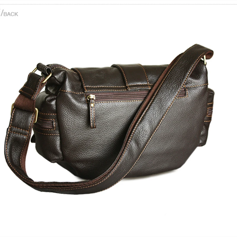 First Layer Genuine Leather Women's Messenger Bag High Quality Designer Fashion Crossbody Bag For Female Casual Sling Bag Brown