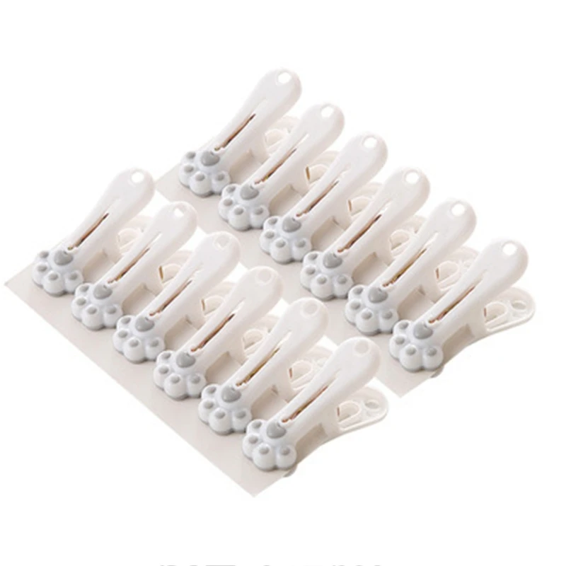 

KX4B Mini Clothes Pins Pack of 12 for Cat Claw Clothespins Winproof Fix Clips for Home Bedroom Dormitory Closet Sock Pin