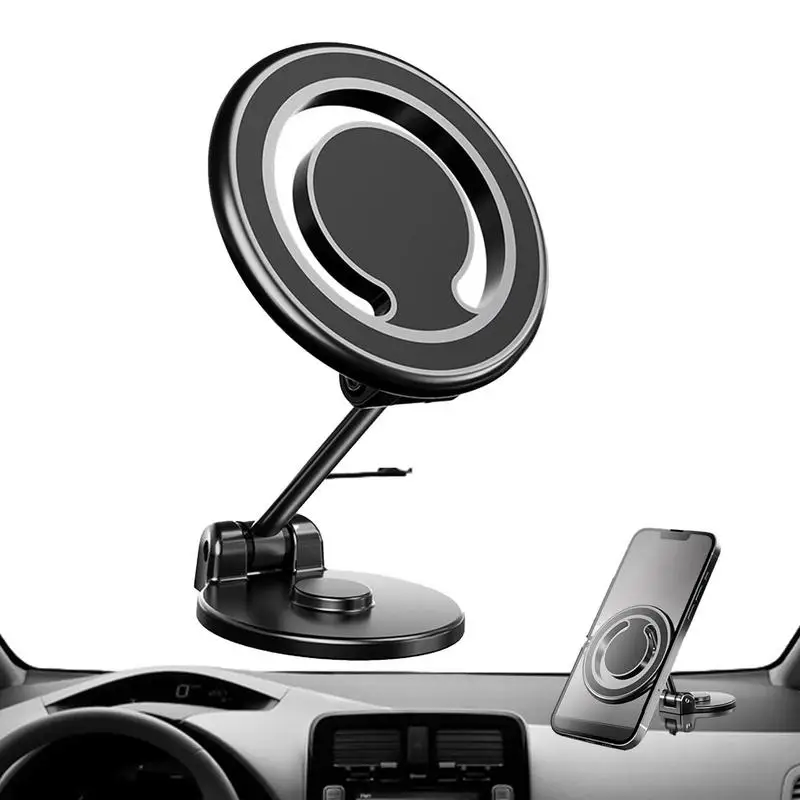 

Car Mounted Magnetic Suction Phone Holder Magnetic-Dashboard Mount Portable Device Mount 1080 Adjustable Hands Free Universal