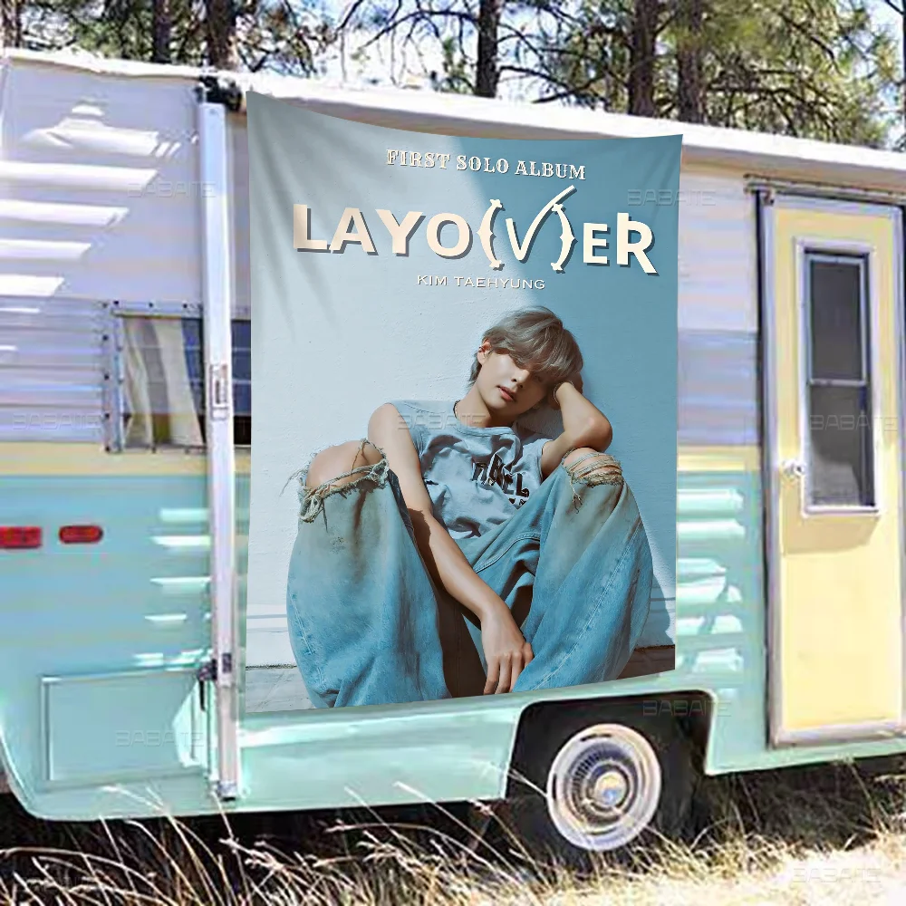 Певица Kpop K-Kim T-Tae H-Hyung V-слойка Большой размер Магазин Художественная акция