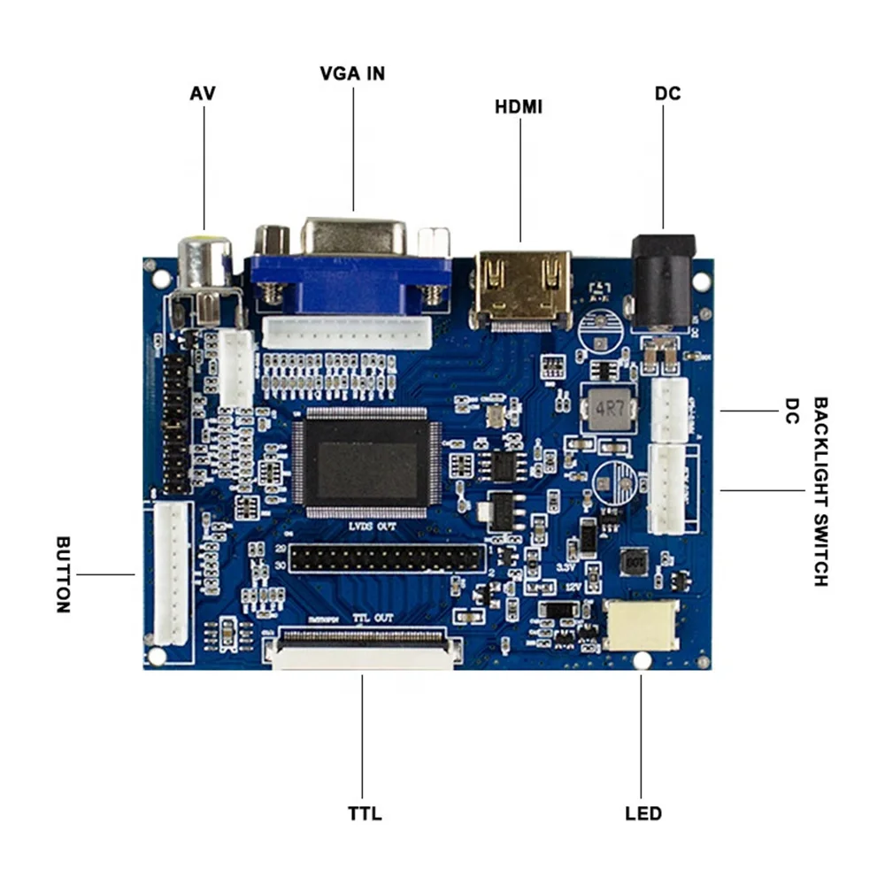 HDMI + VGA AV LVDS контрольная плата монитор комплект поставка 156b6 LP156WH2 ЖК светодиодный